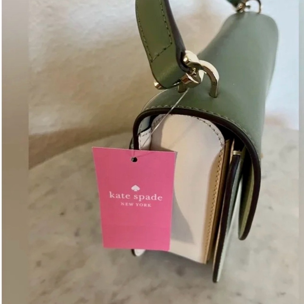 Green Two-Tone Women's Bag - Picture 5 of 10